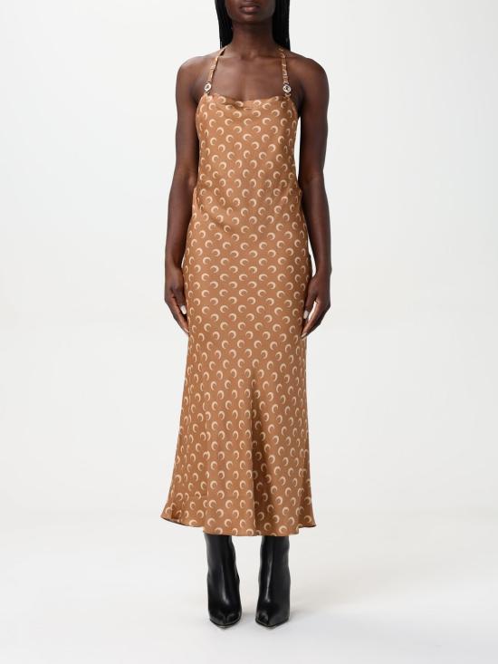 25SS 마린세르 롱 원피스 WDR302BCWOV0060 BG70 Brown