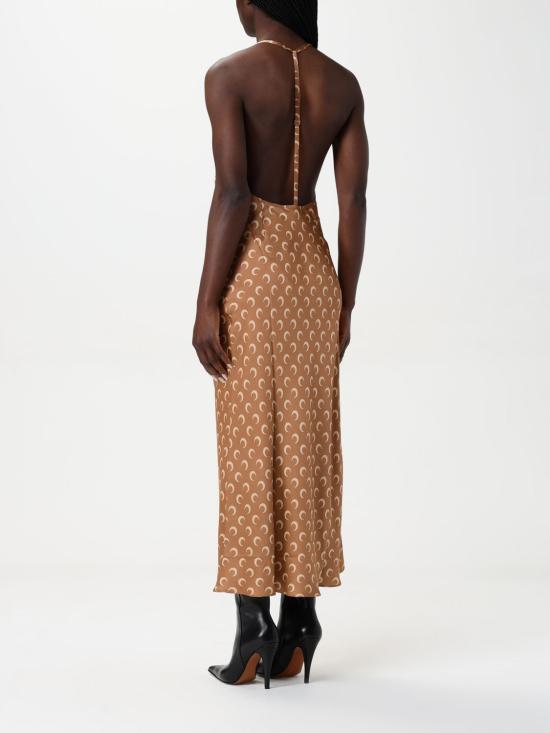 25SS 마린세르 롱 원피스 WDR302BCWOV0060 BG70 Brown - MARINE SERRE