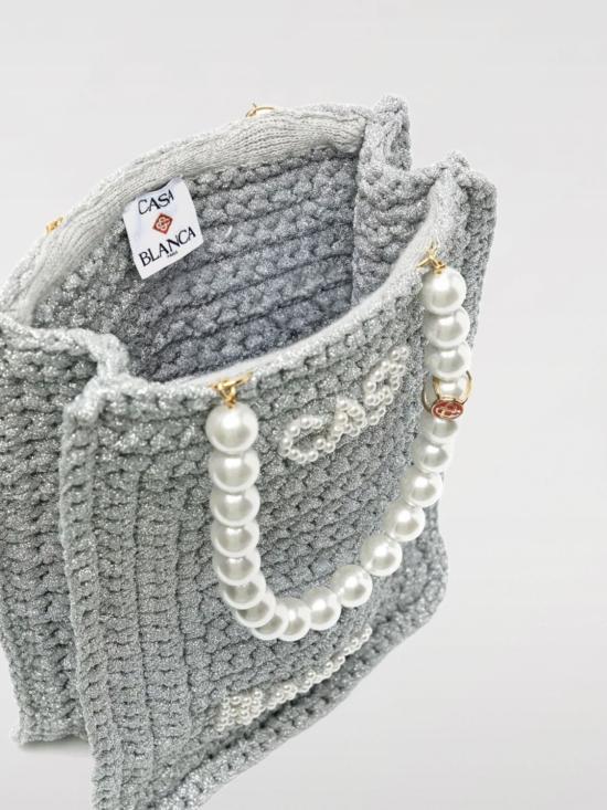25SS 카사블랑카 토트백 APS25BAG11301 SILVER Silver - CASABLANCA