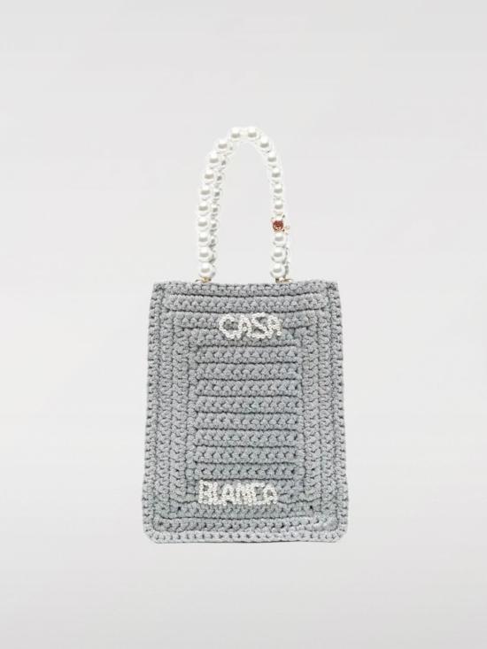 25SS 카사블랑카 토트백 APS25BAG11301 SILVER Silver