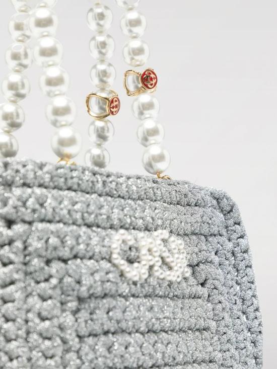 25SS 카사블랑카 토트백 APS25BAG11301 SILVER Silver - CASABLANCA