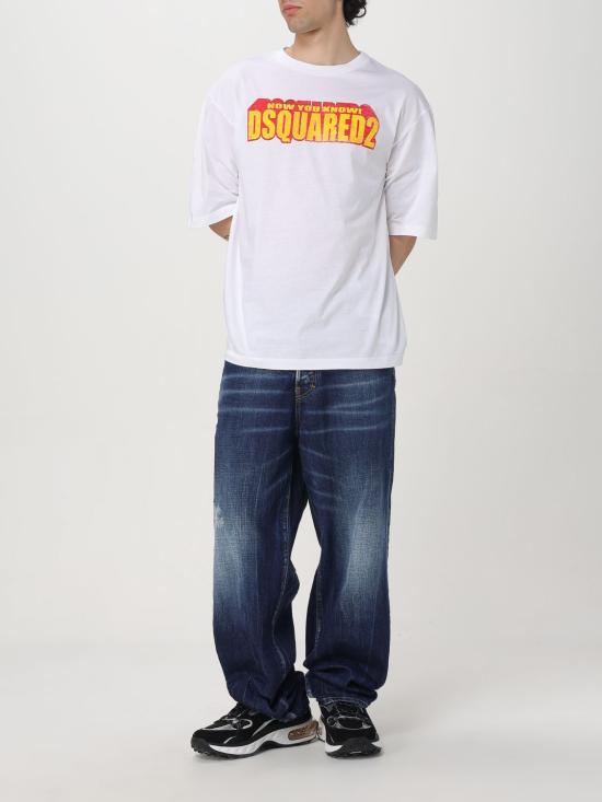 25FW 디스퀘어드2 반팔 티셔츠 S71GD1553S23009 100 White - DSQUARED2