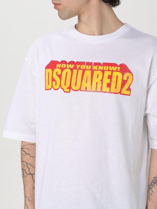 25FW 디스퀘어드2 반팔 티셔츠 S71GD1553S23009 100 White - DSQUARED2