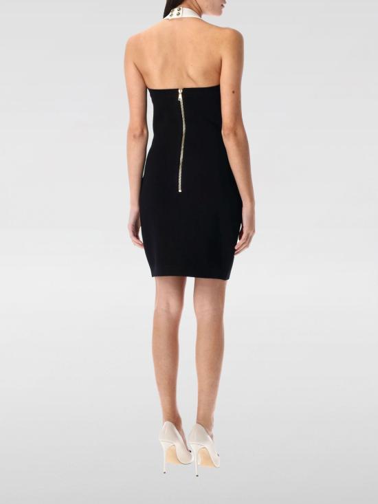 25FW 발망 미디 원피스 EF1R2390KH99 EAB Black - BALMAIN