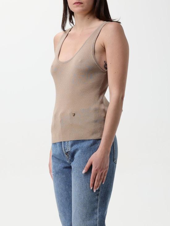 25FW 모스키노 민소매 티셔츠 08820501 0019 Beige - MOSCHINO