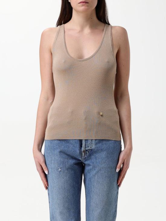 25FW 모스키노 민소매 티셔츠 08820501 0019 Beige