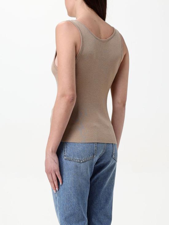 25FW 모스키노 민소매 티셔츠 08820501 0019 Beige - MOSCHINO