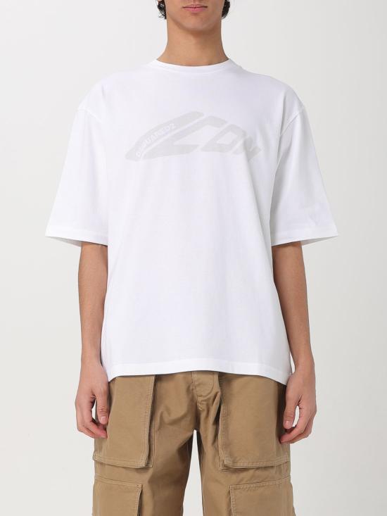 25FW 디스퀘어드2 반팔 티셔츠 S79GC0109S24583 100 White