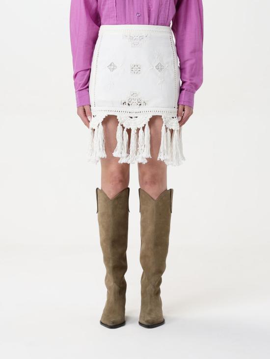 25FW 이자벨마랑 미디 스커트 JU0325FAC1J12I 20WH White