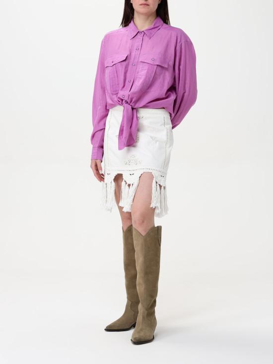 25FW 이자벨마랑 미디 스커트 JU0325FAC1J12I 20WH White - ISABEL MARANT