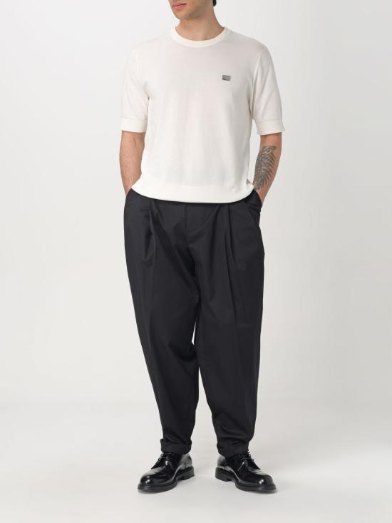 25FW 돌체앤가바나 스트레이트 팬츠 GP10DTFUFNV N0000 Black - DOLCE & GABBANA