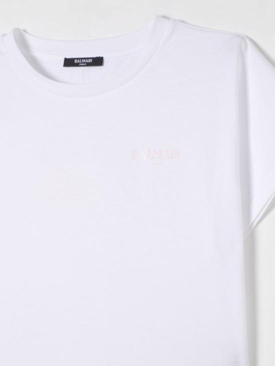 25FW [키즈] 발망 티셔츠 BW8A31Z0116 100RS White - BALMAIN