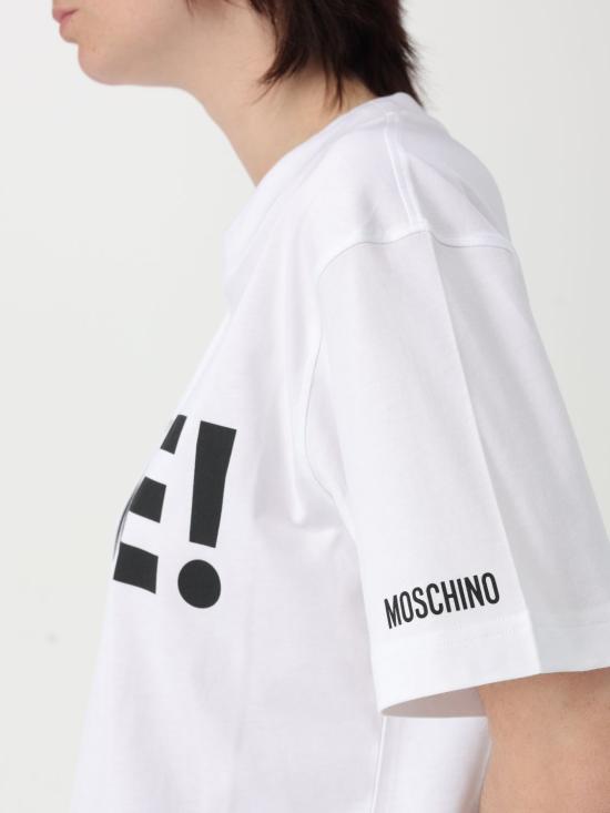 25FW 모스키노 반팔 티셔츠 07140441 1001 White - MOSCHINO