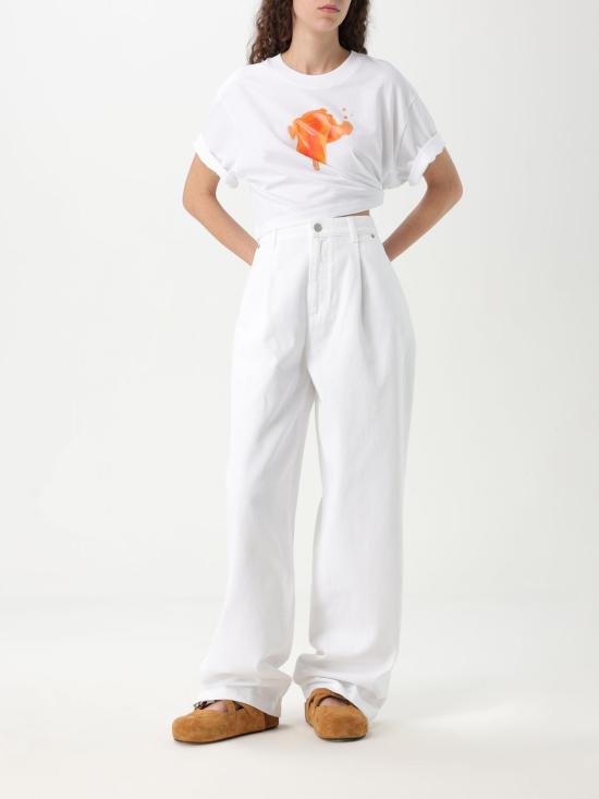 25SS 모스키노 데님 팬츠 03160421 0001 White - MOSCHINO