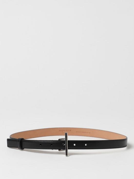 25SS 알렉산더 맥퀸 슬림 벨트 8153011HBEE 1000 Black