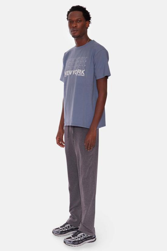  블루&크림 트레이닝/조거 팬츠 뉴 웨이브 스웨트팬츠 다크 그레이 헤더 - BLUE&CREAM