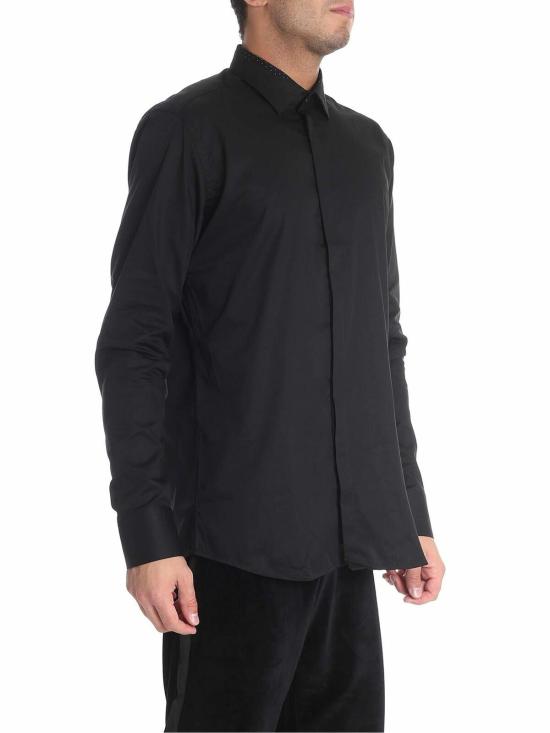  칼라거펠트 긴팔 셔츠 605111582605990 Black - KARL LAGERFELD