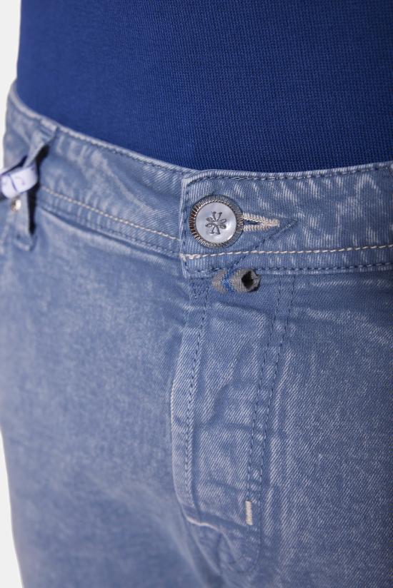  야콥코헨 데님 팬츠 Jacob Cohen Nick 11 Oz 한정판 셀비지 진 산성 워시 블루 - JACOB COHËN