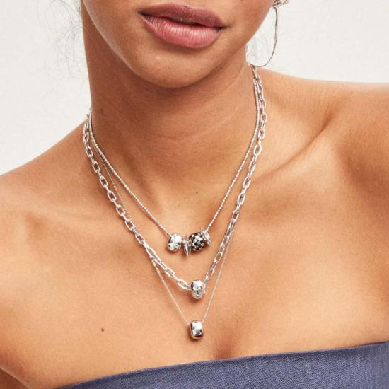  아디나 레이터 목걸이/팬던트 Adina Reyter 16" 4mm 이탈리아 체인 링크 목걸이 실버 - ADINA REYTER