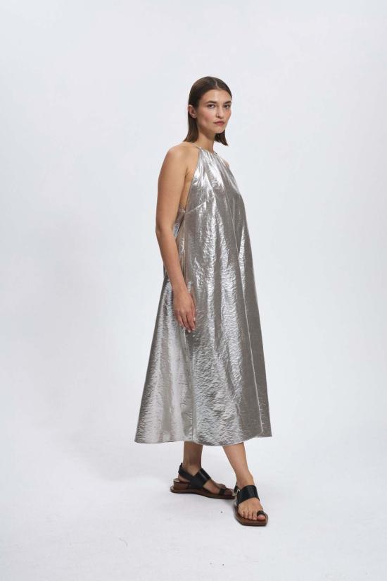  Fabiana Pigna 롱 원피스 Casta 드레스 실버 - FABIANA PIGNA