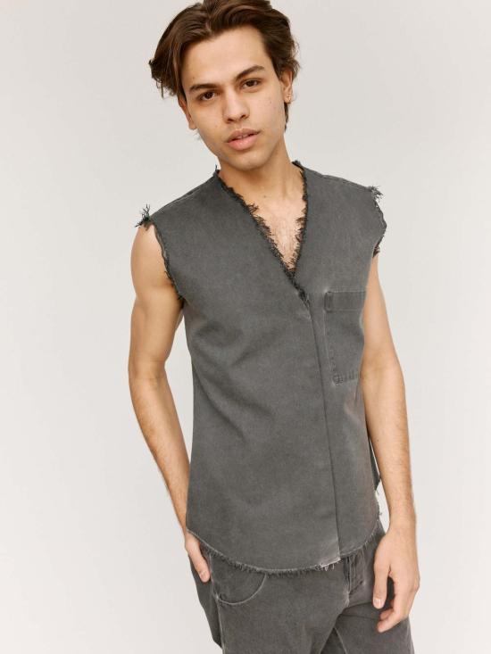  가브리엘라 콜 가먼츠 민소매 티셔츠 Gabriela Coll Garments No.74 민소매 셔츠 워시드 블랙 - GABRIELA COLL GARMENTS