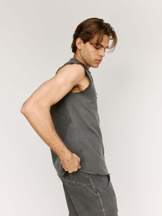  가브리엘라 콜 가먼츠 민소매 티셔츠 Gabriela Coll Garments No.74 민소매 셔츠 워시드 블랙 - GABRIELA COLL GARMENTS