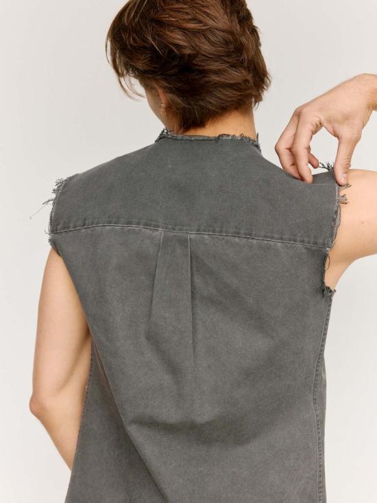  가브리엘라 콜 가먼츠 민소매 티셔츠 Gabriela Coll Garments No.74 민소매 셔츠 워시드 블랙 - GABRIELA COLL GARMENTS