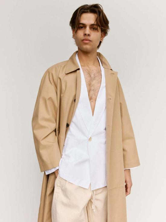  본 소노 트렌치 코트 소노 황마 오가닉 코튼 캣 - VON SONO