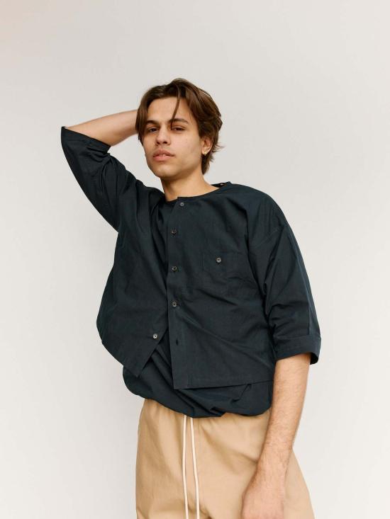  본 소노 반팔 셔츠 소노 셸던  오프 블랙 - VON SONO