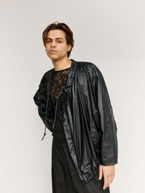  가브리엘라 콜 가먼츠 가죽 자켓 Gabriela Coll Garments No.313 테크니컬 숏 재킷 블랙 - GABRIELA COLL GARMENTS