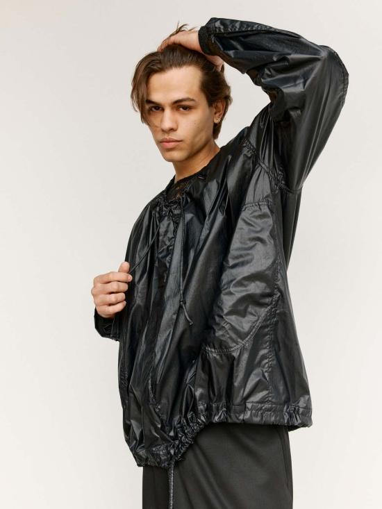  가브리엘라 콜 가먼츠 가죽 자켓 Gabriela Coll Garments No.313 테크니컬 숏 재킷 블랙 - GABRIELA COLL GARMENTS