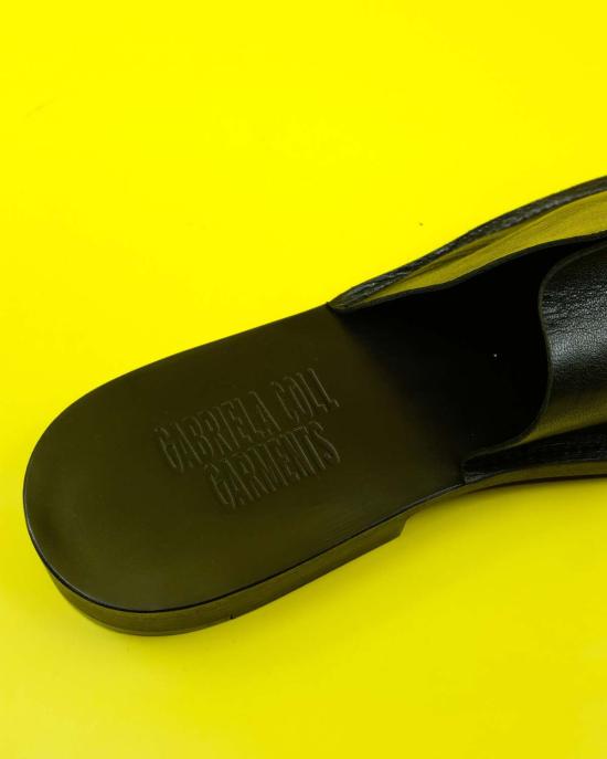  가브리엘라 콜 가먼츠 뮬/슬리퍼 Gabriela Coll Garments No.7 오픈 토 바부쉬 블랙 - GABRIELA COLL GARMENTS