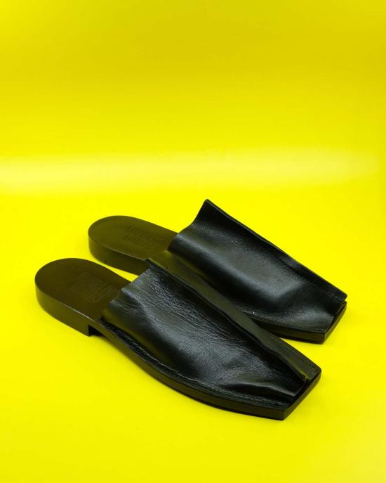  가브리엘라 콜 가먼츠 뮬/슬리퍼 Gabriela Coll Garments No.7 오픈 토 바부쉬 블랙