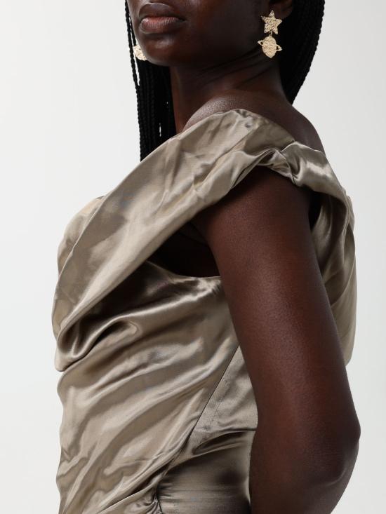 25SS 비비안웨스트우드 롱 원피스 1101034VW0128 R401 Gold - VIVIENNE WESTWOOD