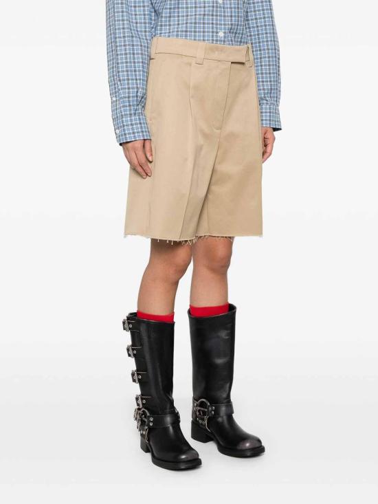  미우미우 숏팬츠 MP18561UPXSOOOF0065 Beige - MIU MIU