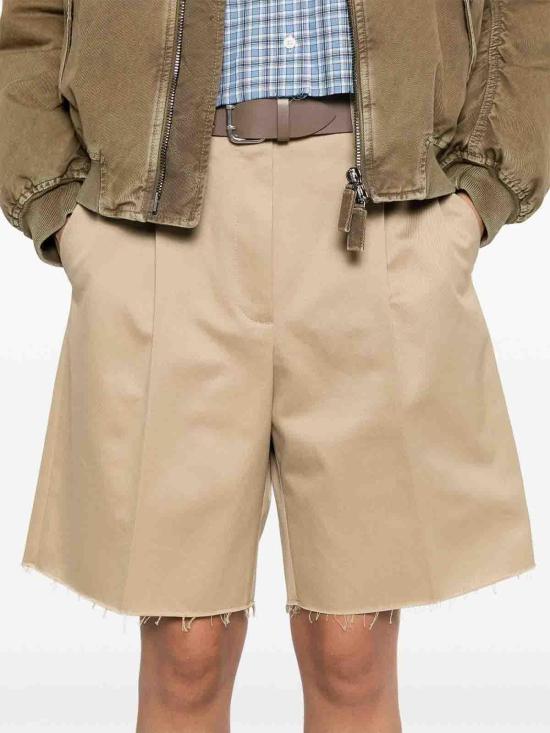  미우미우 숏팬츠 MP18561UPXSOOOF0065 Beige - MIU MIU