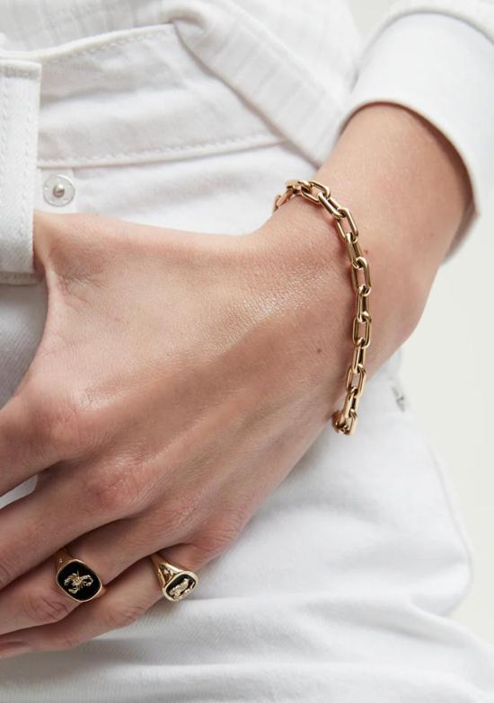  Adina Reyter 팔찌 5.3mm 이탈리아 체인 링크 브레이슬릿 14k 옐로우 골드 - ADINA REYTER