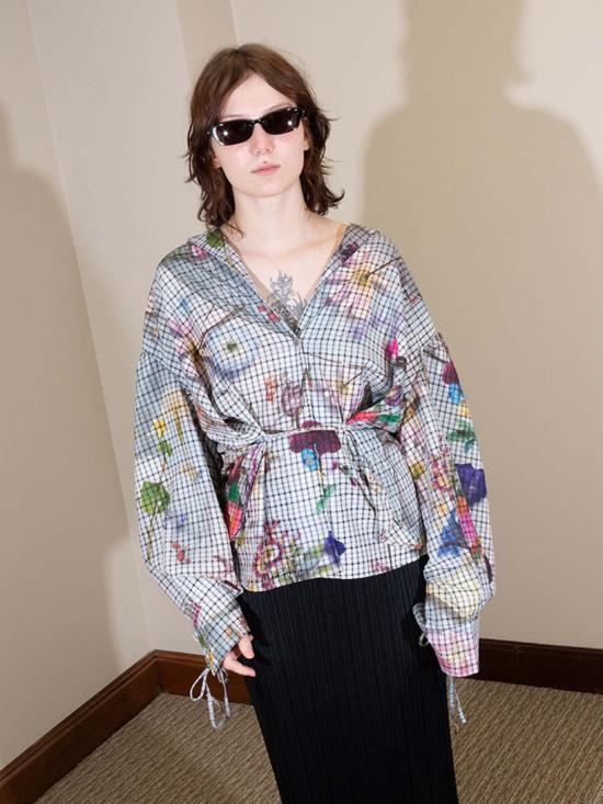  줄리아 호이어 블라우스 한네스 셔츠 프랜시스 프린트 탑 - JULIA HEUER