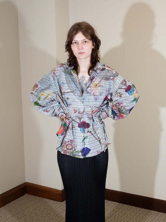  줄리아 호이어 블라우스 한네스 셔츠 프랜시스 프린트 탑 - JULIA HEUER