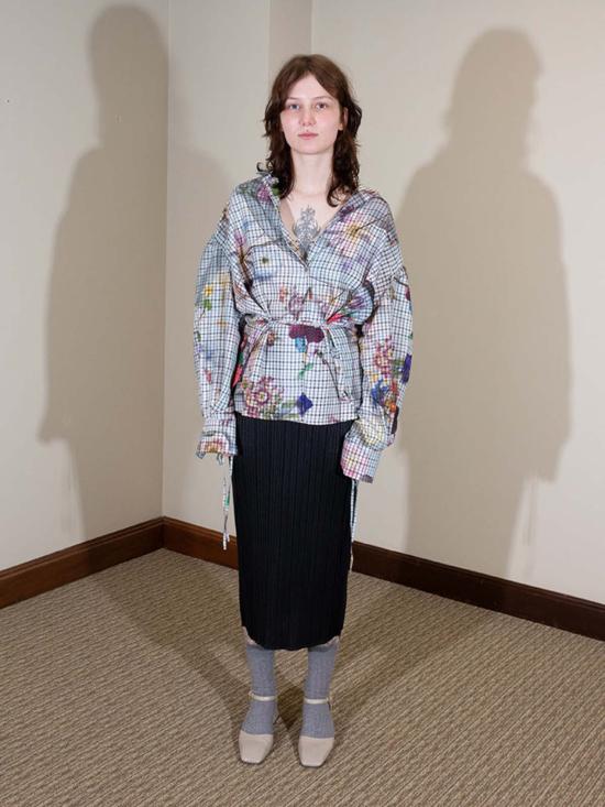  줄리아 호이어 블라우스 한네스 셔츠 프랜시스 프린트 탑