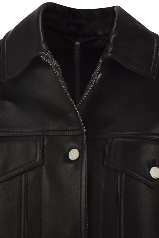 24FW 막스마라 가죽 자켓 2421446013600 001 Black - MAX MARA