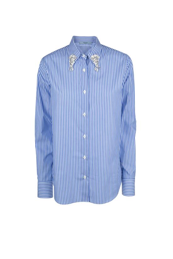 25SS 프라다 셔츠 P471HR155U F0013 RIGHE BLU