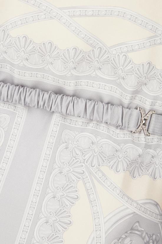 25SS 베르사체 미디 원피스 10186221A13359 5E450 SILVER GREY CHAMPAGNE - VERSACE