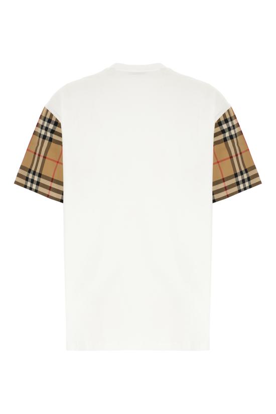 26SS 버버리 체크 코튼 티셔츠 8073029 A1464 WHITE - BURBERRY