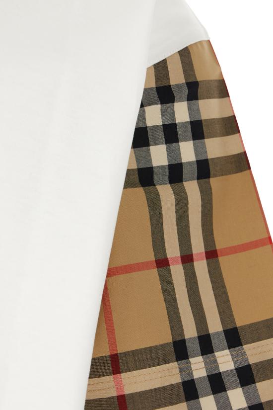 26SS 버버리 체크 코튼 티셔츠 8073029 A1464 WHITE - BURBERRY