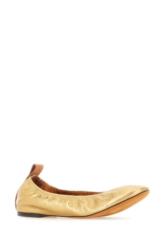 25SS 랑방 플랫 슈즈 FWBAMB02METAP240 M1 GOLD - LANVIN