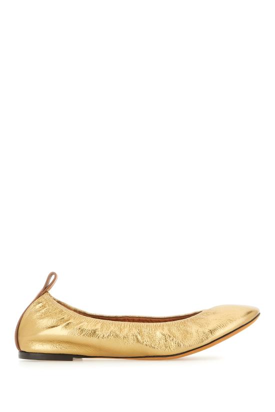 25SS 랑방 플랫 슈즈 FWBAMB02METAP240 M1 GOLD