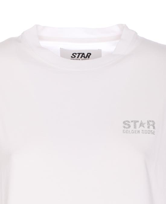 25SS 골든구스 반팔 티셔츠 GWP01220 P00088080185 White - GOLDEN GOOSE