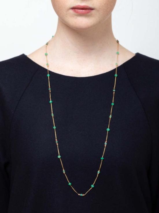  Sharing 목걸이/팬던트 공유 Laly 목걸이 크리소페이즈/핑크 투르말린