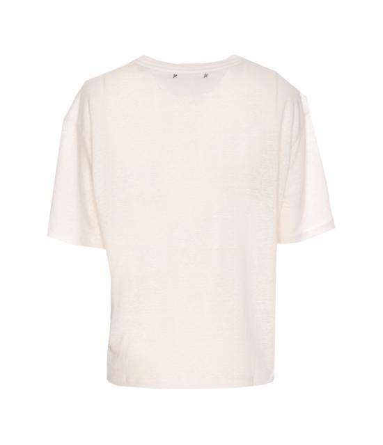 25SS 골든구스 반팔 티셔츠 GWP01874 P00189111421 White - GOLDEN GOOSE